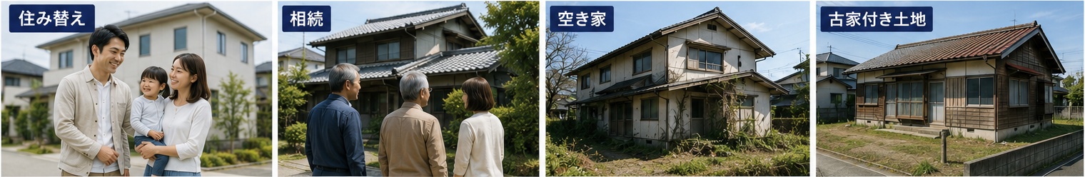 住み替え、相続、空き家、古家付き土地の売却相談例